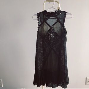 Free People Lace Black Dress